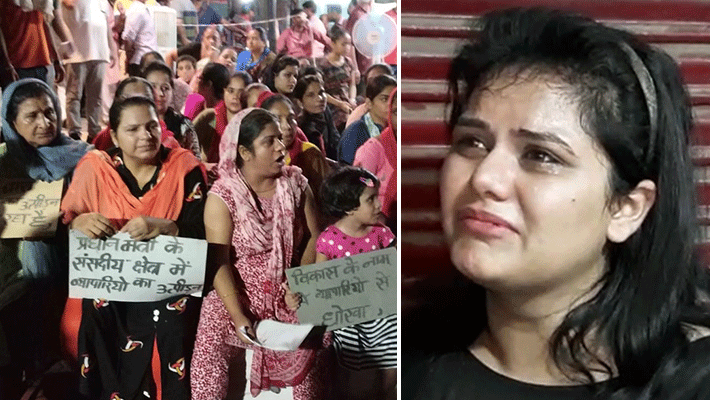varanasi protest of women against encroachment at night varanasi protest of women against encroachment at night