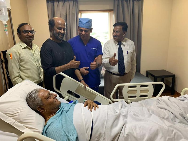 super star rajinikanth met her brother in hospital