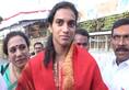 Badminton world champion PV Sindhu visits Tirumala temple