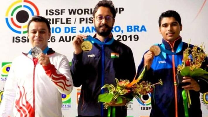 ISSF World Cup 2019 Abhishek Verma clinches gold in 10m pistol ISSF World Cup 2019 Abhishek Verma clinches gold in 10m pistol