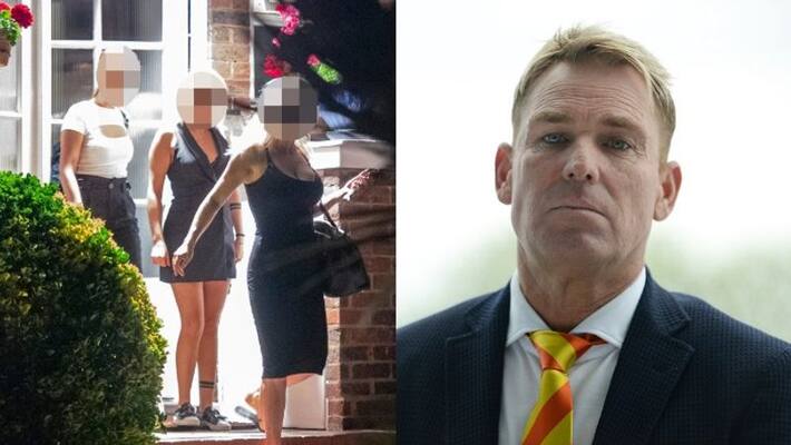 Shane Warne flees with lover and with female escorts Shane Warne flees with lover and with female escorts