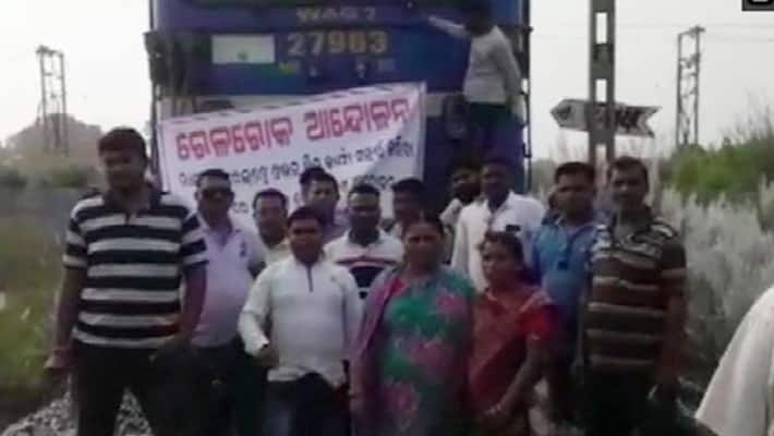 Residents started a'rail roko' agitation today, demanding a Rail Over Bridge Residents started a'rail roko' agitation today, demanding a Rail Over Bridge