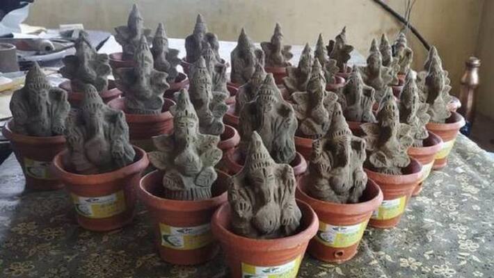 Karnataka Man makes Ganesha idols that grow into plants Karnataka Man makes Ganesha idols that grow into plants