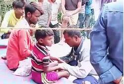 Patients are claimed to be cured with the touch of a child like jesus christ in uttar pradesh kaushambi