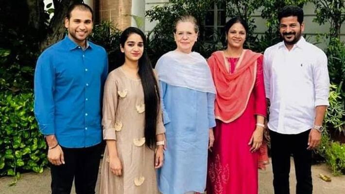 malkajgiri mp revanth reddy meets congress chief sonia gandhi malkajgiri mp revanth reddy meets congress chief sonia gandhi