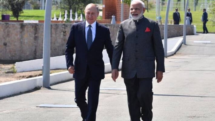 Putin by his side, Prime Minister Narendra Modi targets Pakistan Putin by his side, Prime Minister Narendra Modi targets Pakistan