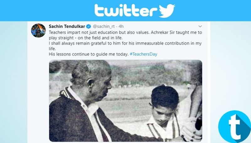 আবেগঘন টুইটে সচিন লেখেন, "স্যার আমকে সব সময় সোজা খেলতে বলতেন, তা সে মাঠে হোক বা জীবনে। আমার জীবনে স্যারের অবদান ভোলার নয়।