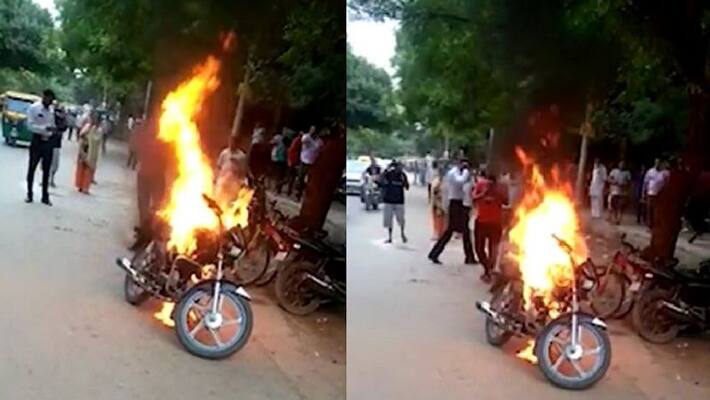man sets 7 motorcycles ablaze after son refuses to break-up with girlfriend Chennai mah man sets 7 motorcycles ablaze after son refuses to break-up with girlfriend Chennai mah