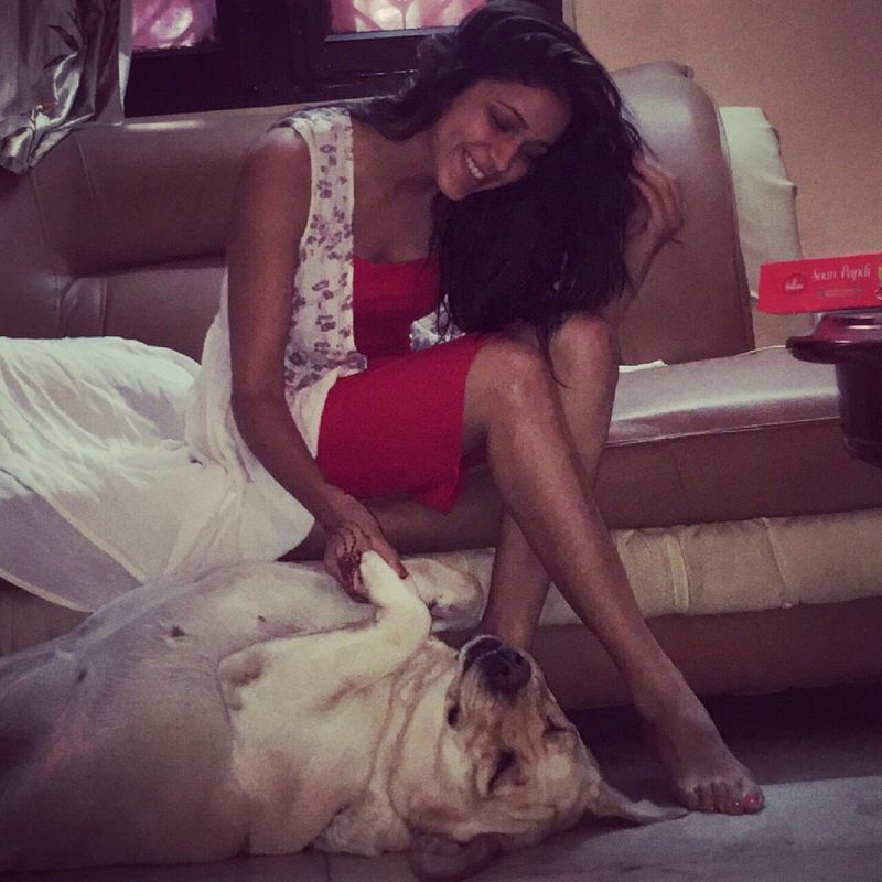 Tollywood Heroines With Their Cute dogs