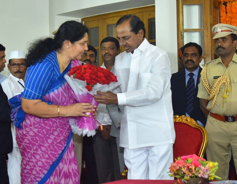 kcr expands cabinet inducts ktr, harish rao