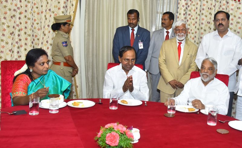 kcr expands cabinet inducts ktr, harish rao