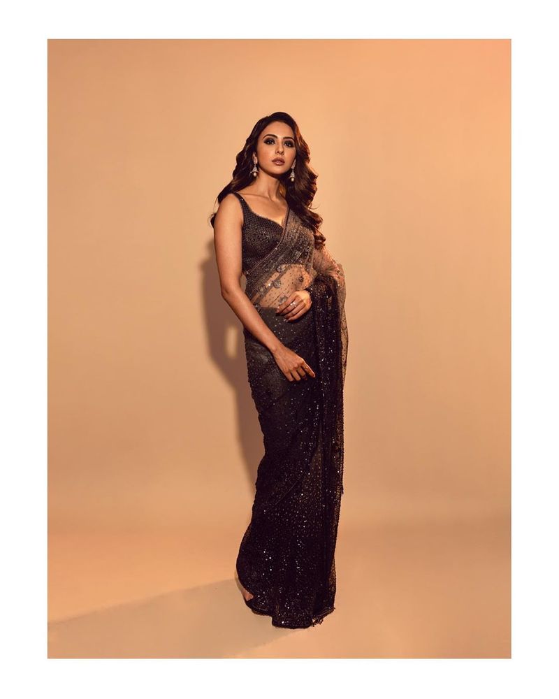 Rakul Preet Singh black saree photo shoot goes viral