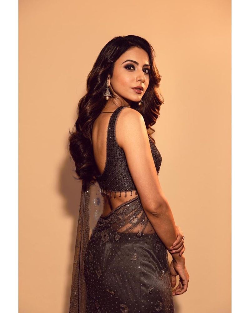 Rakul Preet Singh black saree photo shoot goes viral