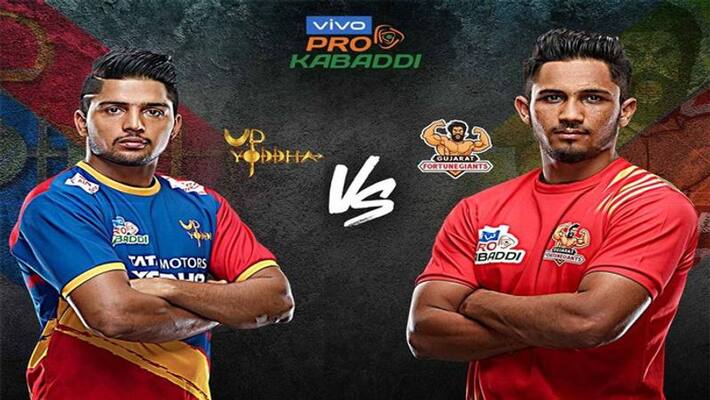 pro kabaddi 2019: up yoddhas victory against gujarat fortune giants pro kabaddi 2019: up yoddhas victory against gujarat fortune giants