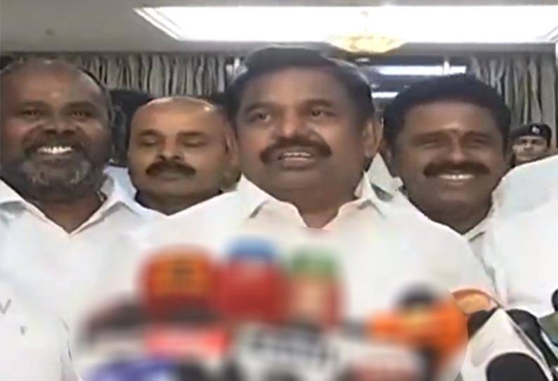 Tamil nadu chief minister return to chennai