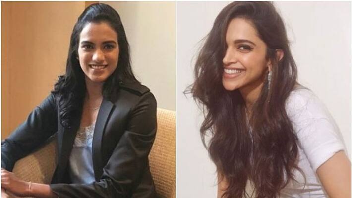 Deepika Padukone's reaction to P V Sindhu calling her talented and beautiful is priceless Deepika Padukone's reaction to P V Sindhu calling her talented and beautiful is priceless