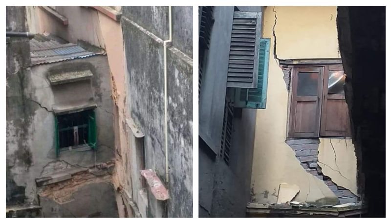 বউবাজার বিপর্যয়। তখন সবে ফাটল ধরেছে । এক এক করে হেলে পড়ছে বাড়ি। সেই থেকে আতঙ্কের শুরু।