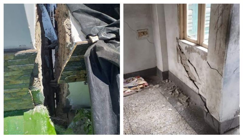 এই বাড়িতেই কোনওদিন বসেছিল সাধের সংসার। ইস্ট-ওয়েস্ট মেট্রোর কাজের জেরে আজ আর ওখানে কেউ থাকেন না। বিপজ্জনক তকমা দিয়ে একের পর এক বাড়ি ভেঙে ফেলা হচ্ছে। এরা শুধু ধ্বংসের অপেক্ষায়।