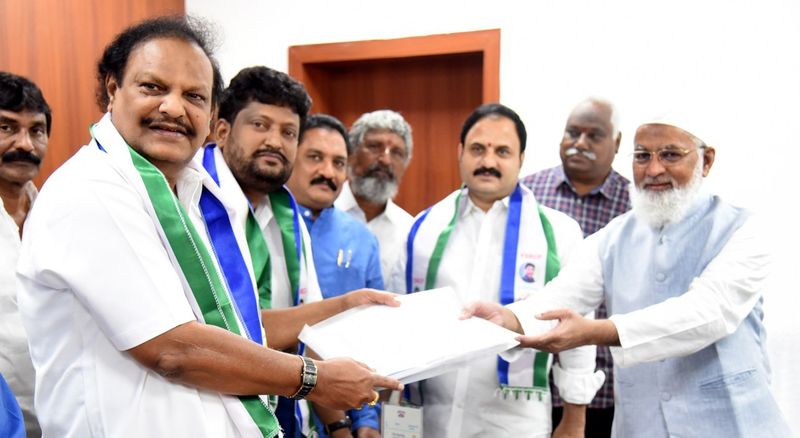 ysrcp leader sworn as mlcs at council chairman ma sharif chamber