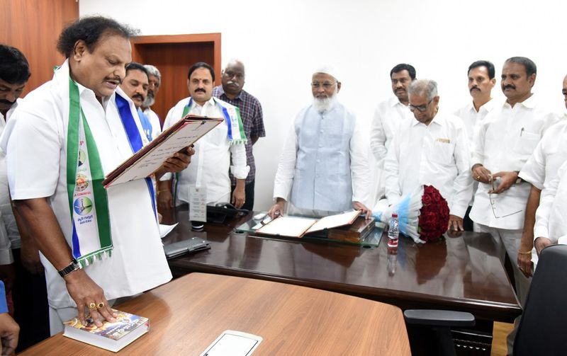 ysrcp leader sworn as mlcs at council chairman ma sharif chamber