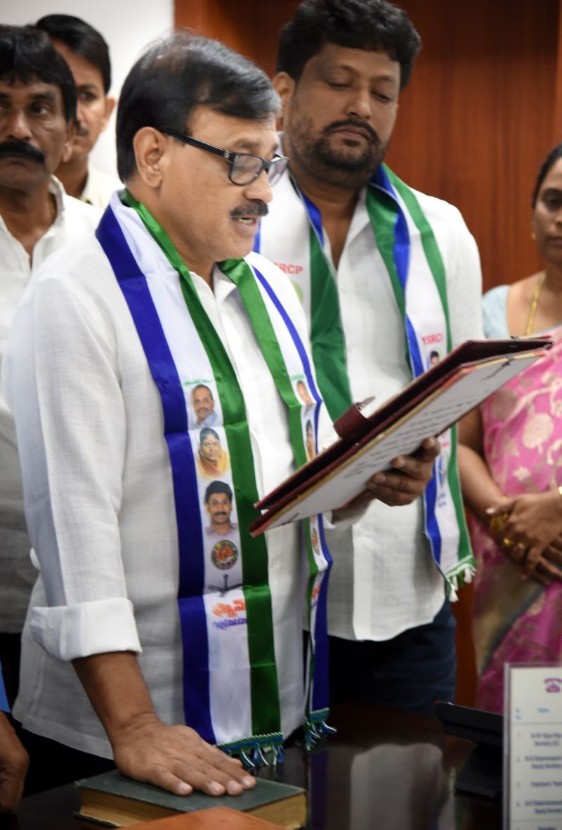 ysrcp leader sworn as mlcs at council chairman ma sharif chamber