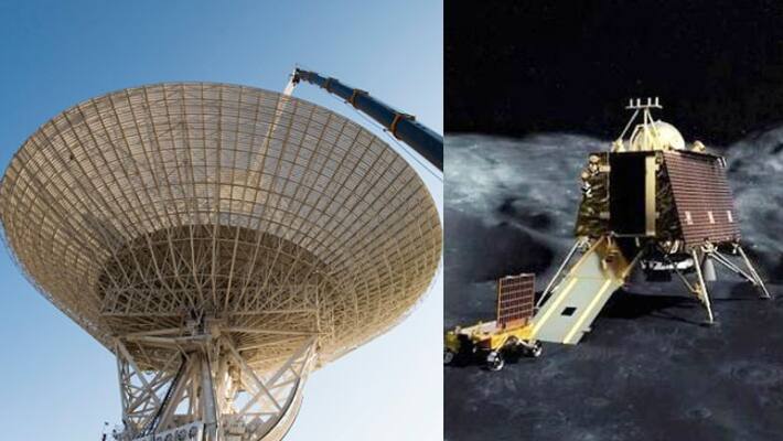 Deep-space antennas of NASA sending hello messages to motionless Vikram Deep-space antennas of NASA sending hello messages to motionless Vikram