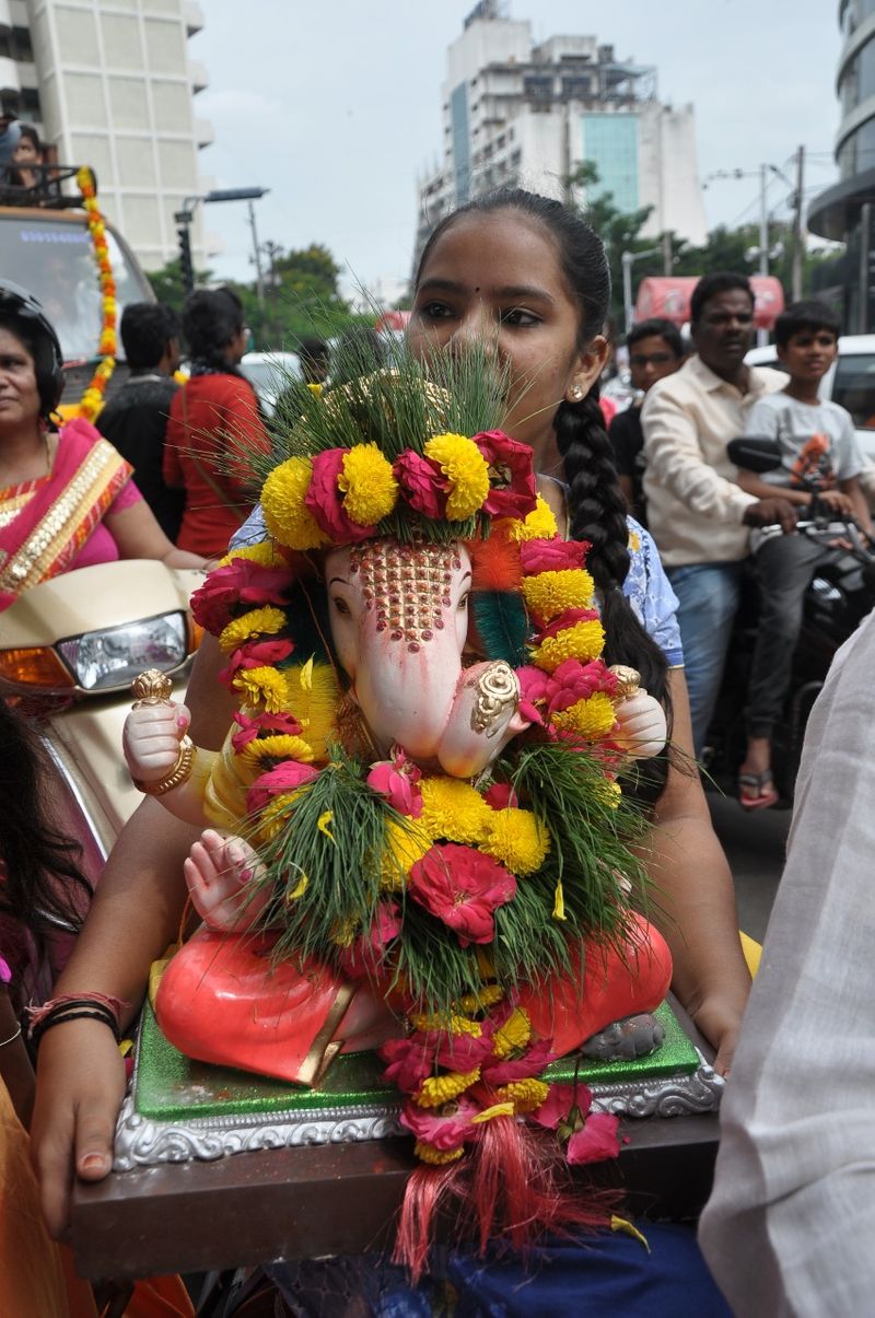 lord vinayaka nimajjana shobhayathra in hyderabad