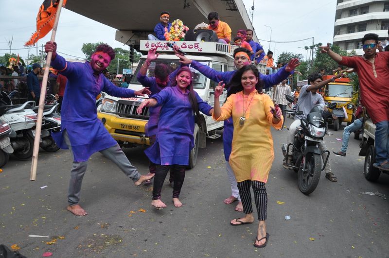 lord vinayaka nimajjana shobhayathra in hyderabad