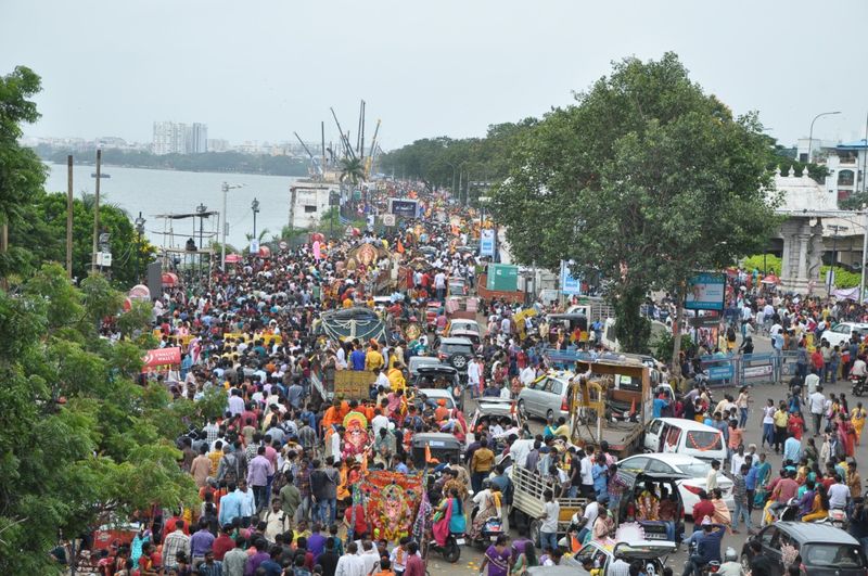 lord vinayaka nimajjana shobhayathra in hyderabad