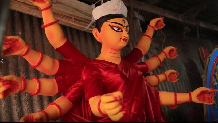 The theme of the puja is folk art, the preparation of the puja begins bpsb The theme of the puja is folk art, the preparation of the puja begins bpsb