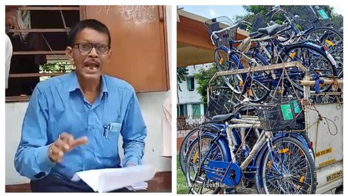 Head teacher of a school demands money for distributing cycle in Asansol Head teacher of a school demands money for distributing cycle in Asansol