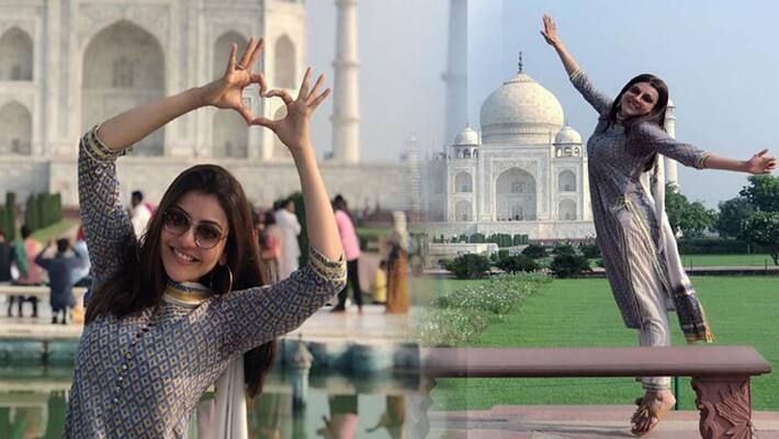kajal agarwal latest taj mahal pics viral kajal agarwal latest taj mahal pics viral