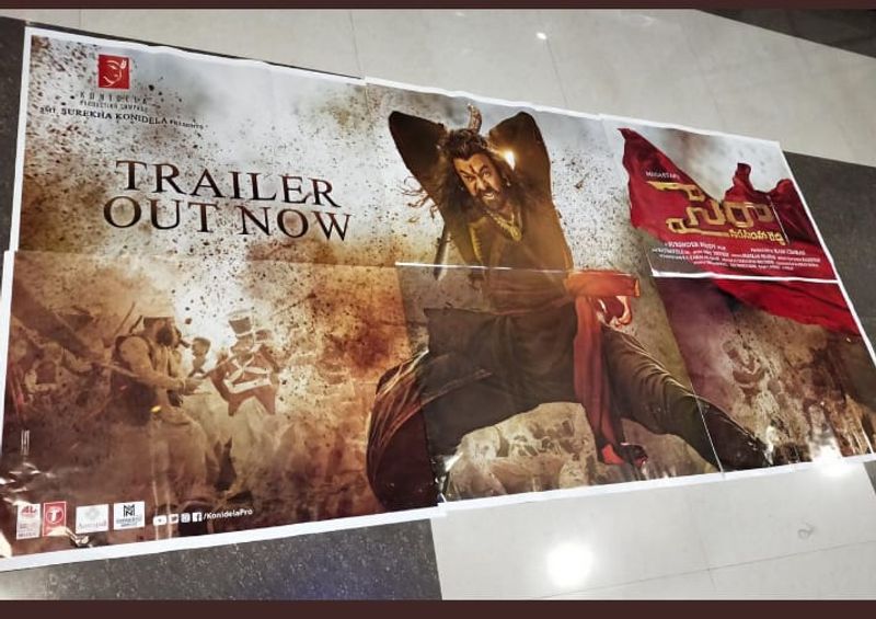 Mega fans hungama after Sye raa trailer launch