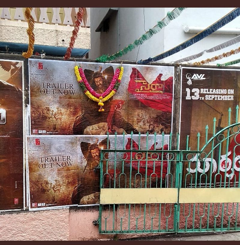 Mega fans hungama after Sye raa trailer launch