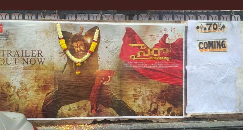 Mega fans hungama after Sye raa trailer launch