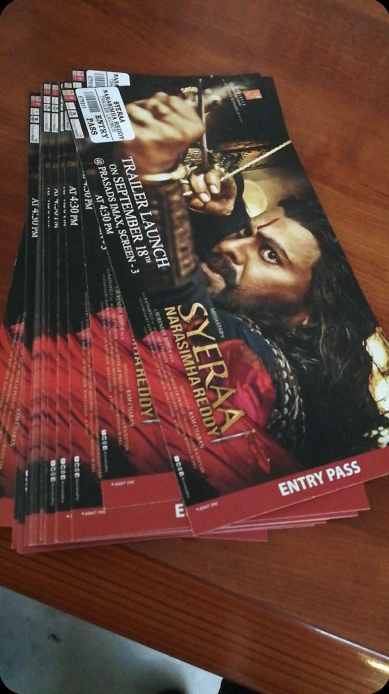 Mega fans hungama after Sye raa trailer launch