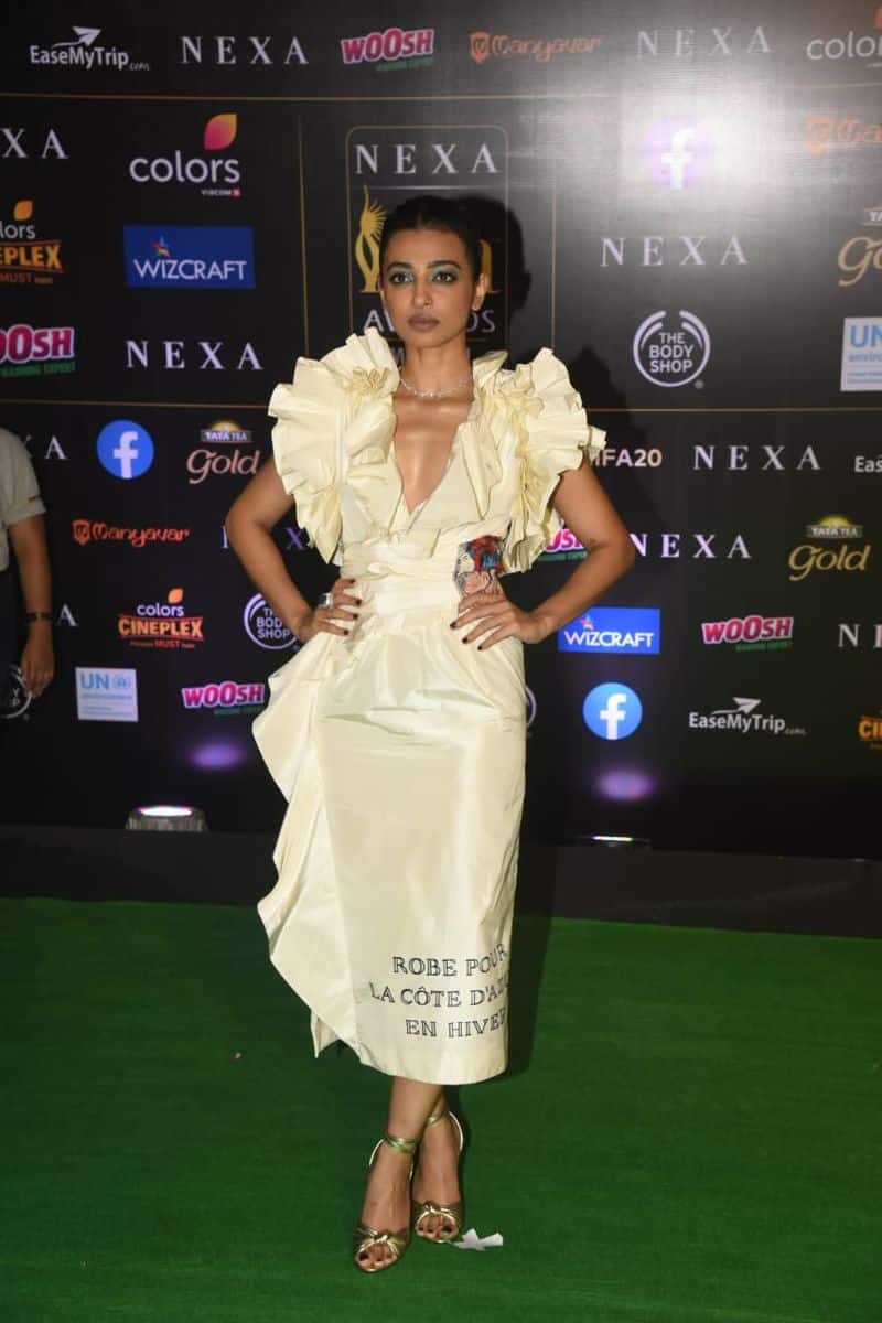 Radhika Apte grabbed eyeballs looking her fashionable best. In the picture shared by IIFA, the actor wore an elegant yet chic white dress.