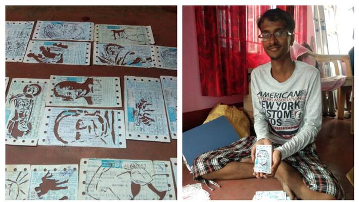 Young man from Singur is taking leaf art to the next level Young man from Singur is taking leaf art to the next level