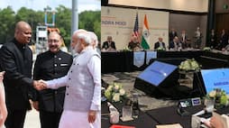 PM Modi reached america and start meeting with energy company officers and indo american people