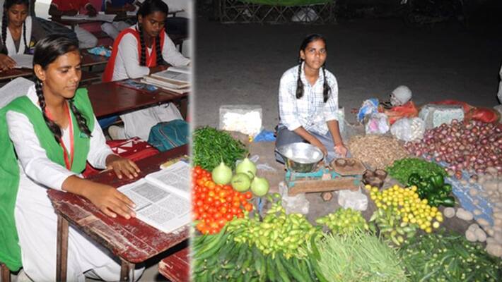 poor girl sell vegetables after school poor girl sell vegetables after school