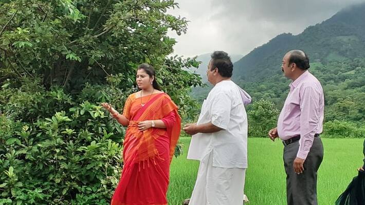 ap deputy cm pamula pushpa sreevani pay key role in amrutha bhumi movie ap deputy cm pamula pushpa sreevani pay key role in amrutha bhumi movie