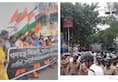 Jadavpur University: ABVP members hit the streets of Kolkata, break barricades