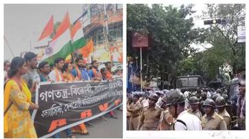 Jadavpur University: ABVP members hit the streets of Kolkata, break barricades