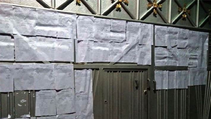 court notices put up outside azam khan house rampur court notices put up outside azam khan house rampur