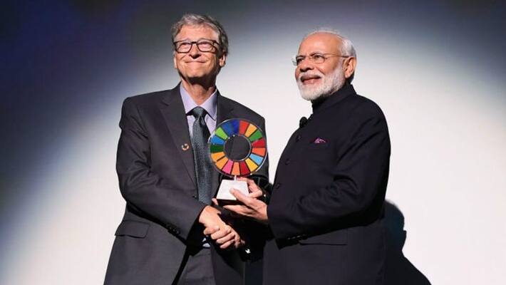 Global Goalkeeper award to PM Modi for Swachh Bharat Abhiyan Global Goalkeeper award to PM Modi for Swachh Bharat Abhiyan