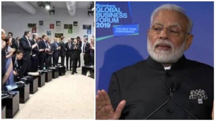 pak pm imran stans slowly while modi entering into the hall with the presence of world leaders pak pm imran stans slowly while modi entering into the hall with the presence of world leaders