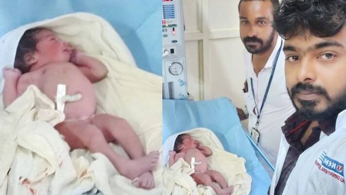 Kerala Kanivu 108 ambulance saves women gave birth in home Kerala Kanivu 108 ambulance saves women gave birth in home