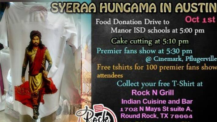 austin mega fans celebrations for sye raa release austin mega fans celebrations for sye raa release