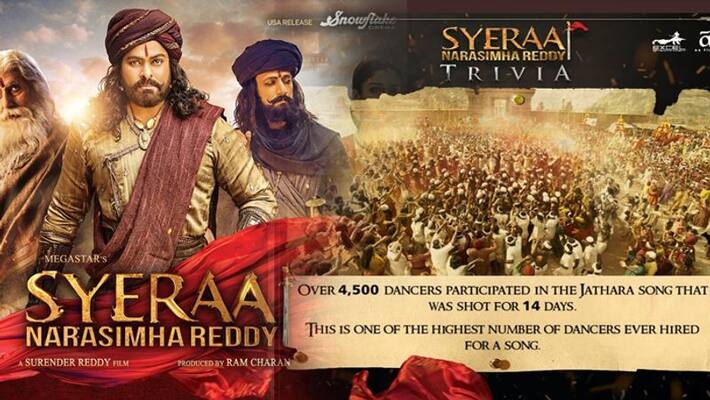 4500 dancers in sye raa jathara song 4500 dancers in sye raa jathara song