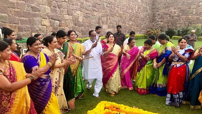 Nine-day floral festival Bathukamma celebration begins in Telangana Nine-day floral festival Bathukamma celebration begins in Telangana